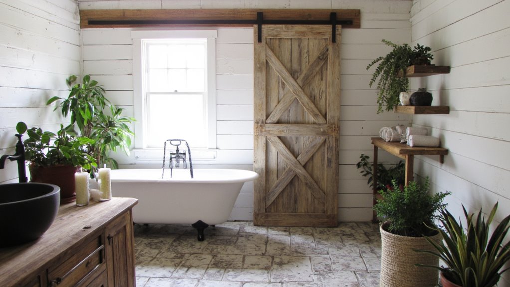 barn door adds charm