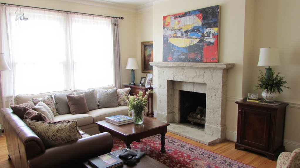 bold artwork enhances elegance