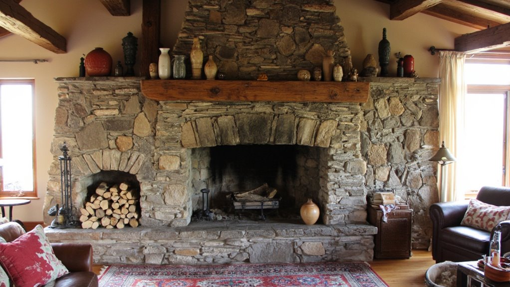 bold mantelpiece personal touches