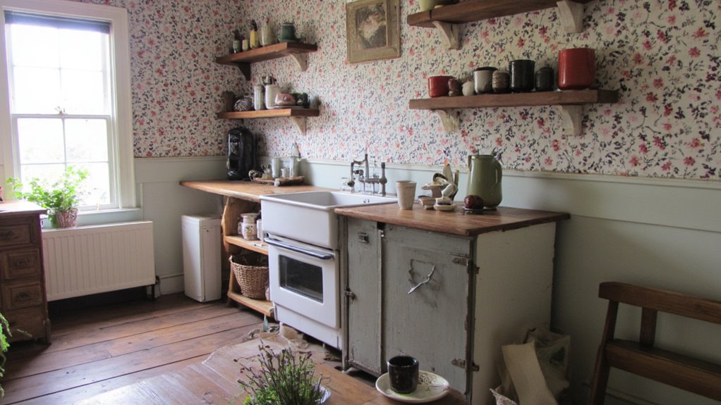 bold rustic wallpaper statement