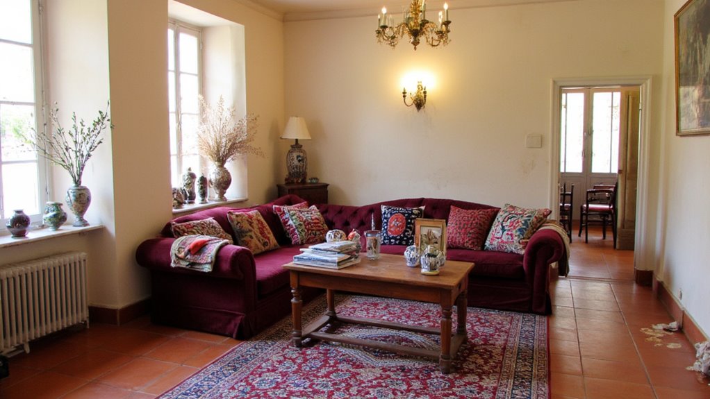 bold textiles enhance elegance