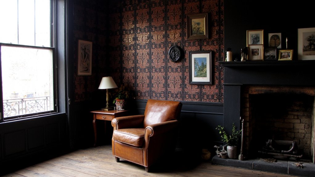 bold wallpaper adds drama