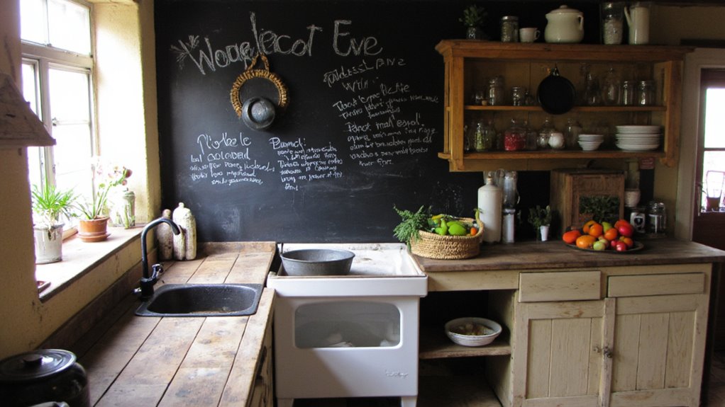 chalkboard wall for organization