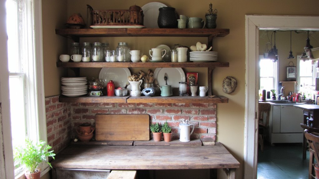 charming kitchen with open shelving