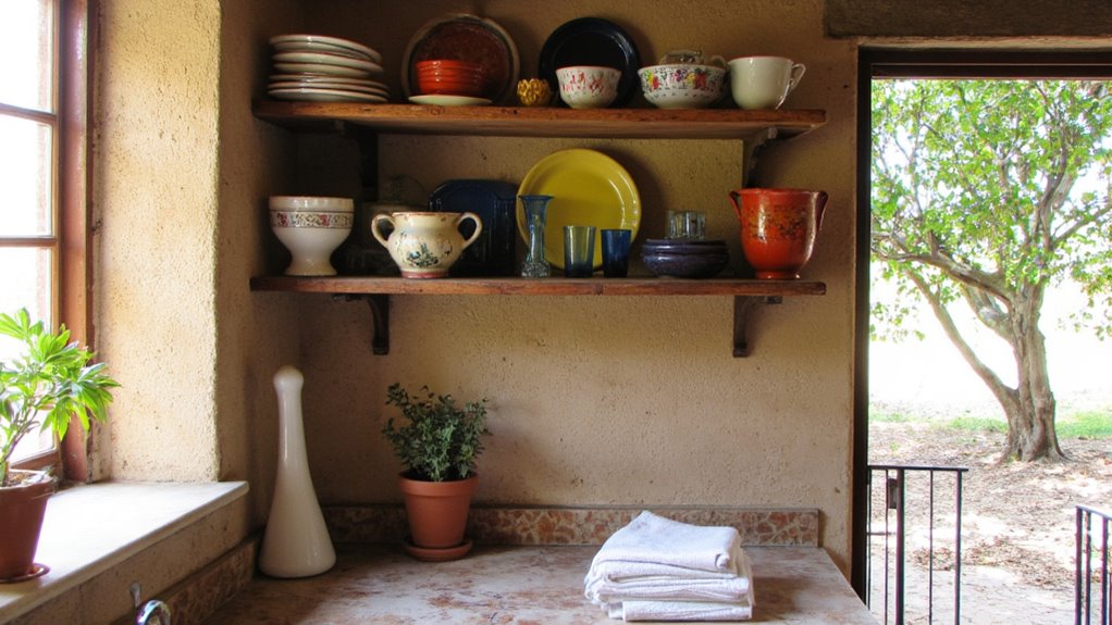 charming showcase for dishware