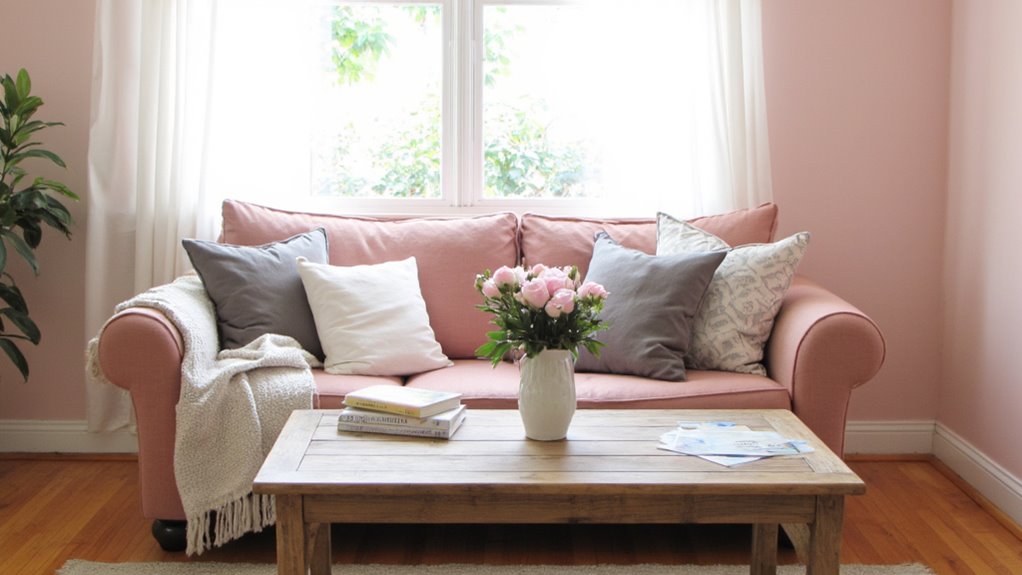 charming soft blush interiors