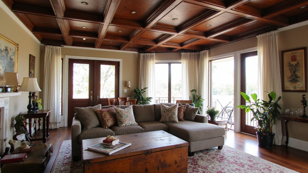 coffered ceilings enhance elegance