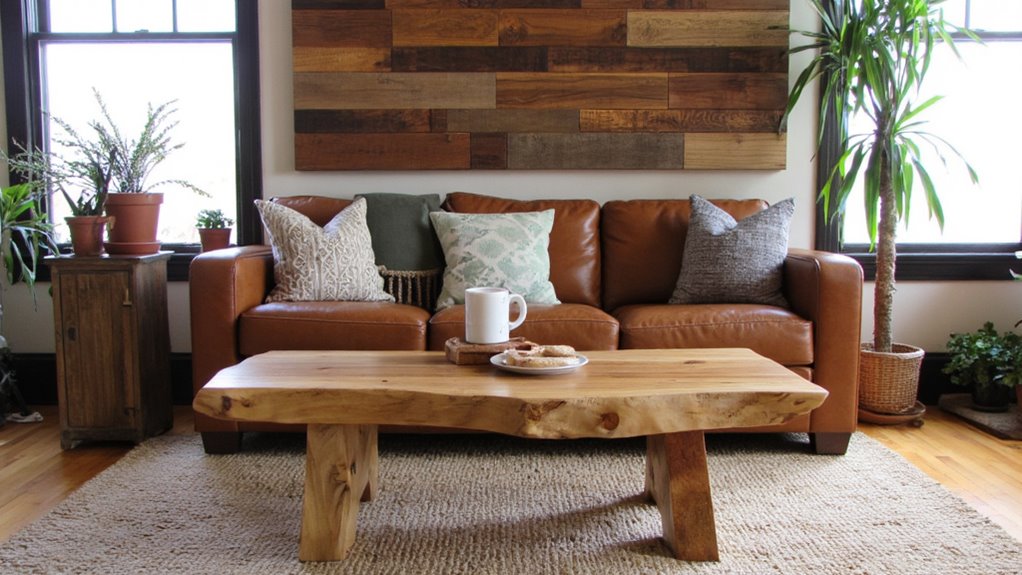 cozy atmosphere with reclaimed wood