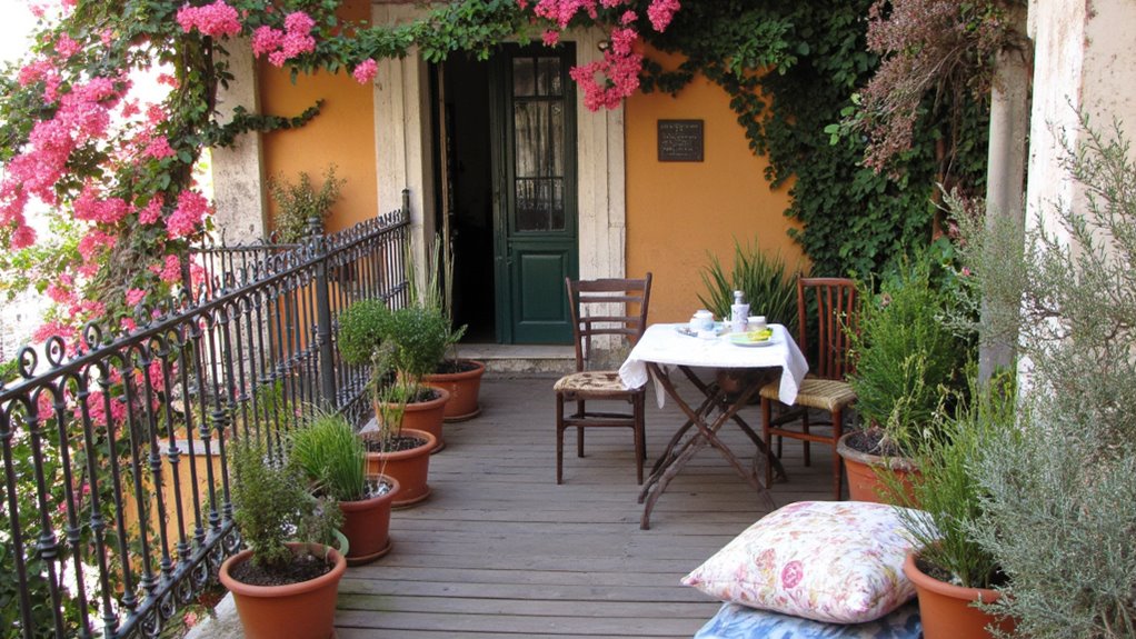 cozy balcony with plants
