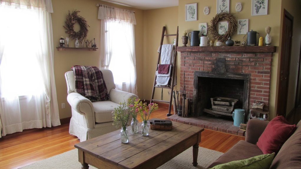 cozy farmhouse style decor touches