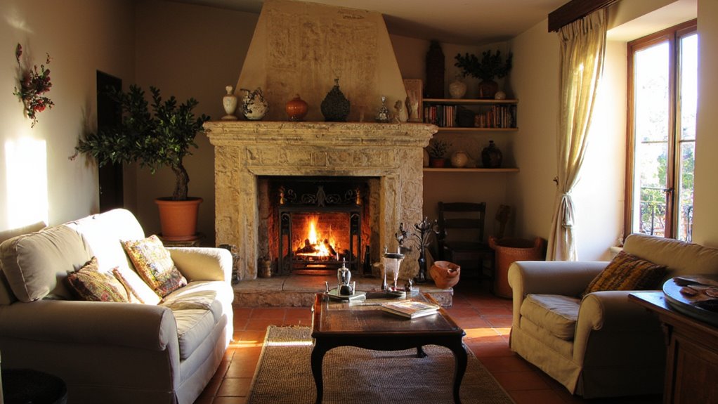 cozy fireplace gathering atmosphere