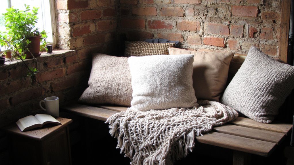 cozy nook with textures