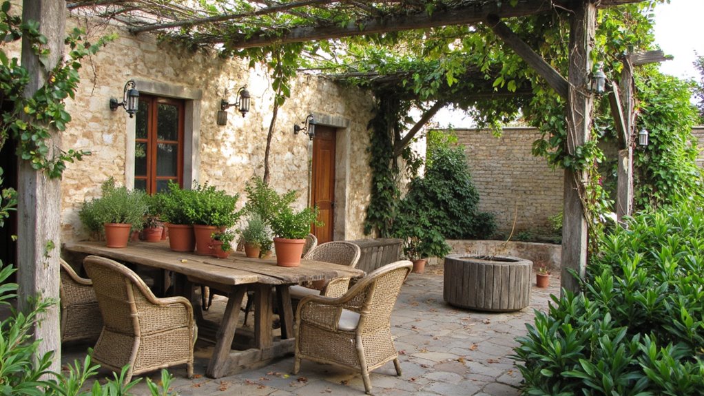 cozy outdoor relaxation space