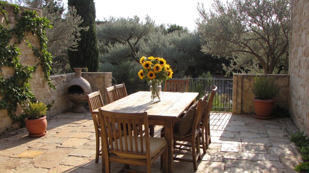 cozy outdoor relaxation space