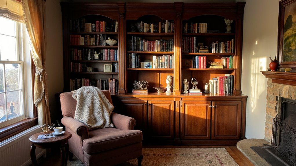 cozy reading nook setup