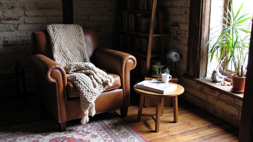 cozy reading nook setup