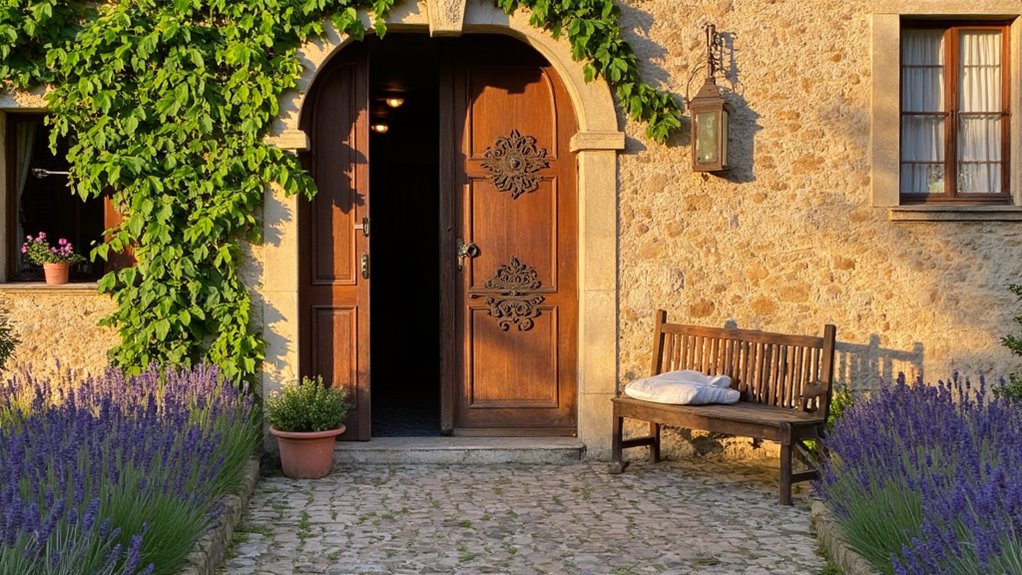 cozy rustic entryway accents