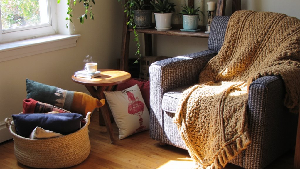 cozy textiles create warmth