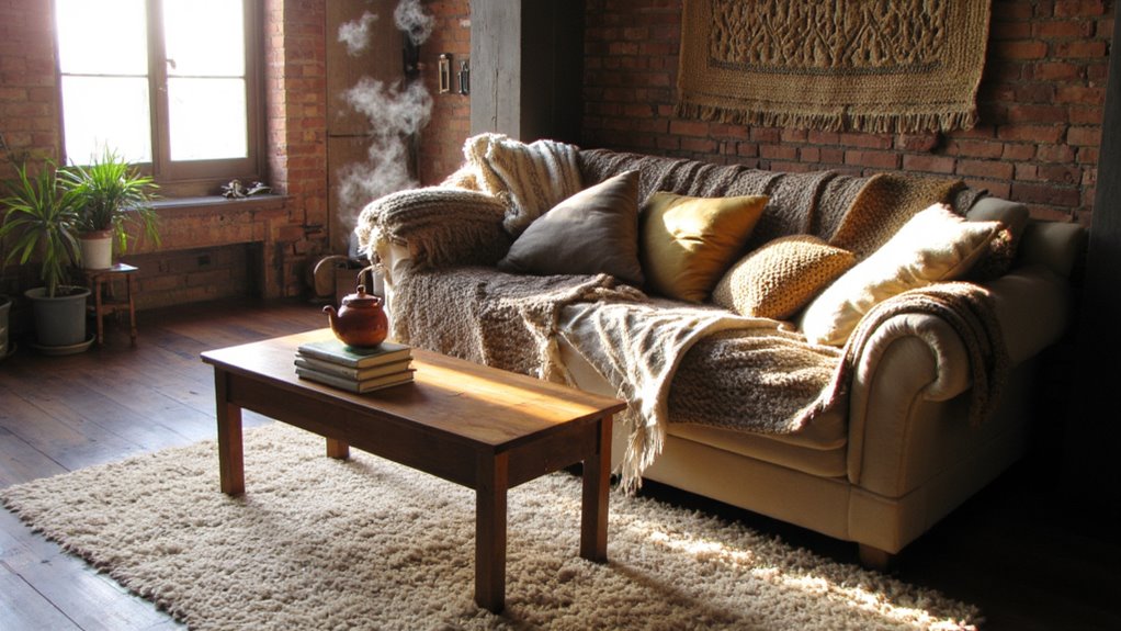 cozy textiles enhance comfort