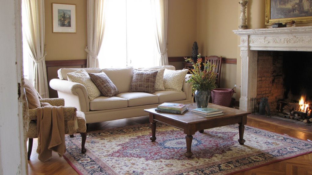 define spaces with rugs