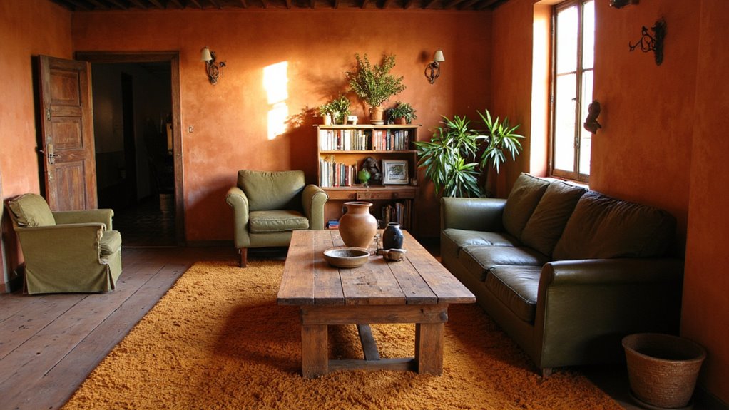 earthy colors enhance warmth