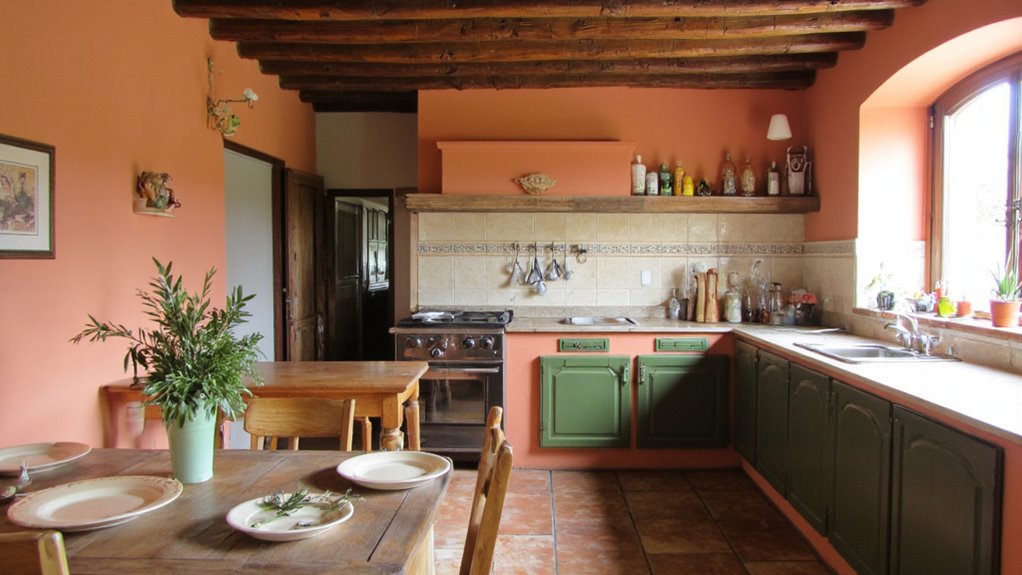 earthy tones bright accents