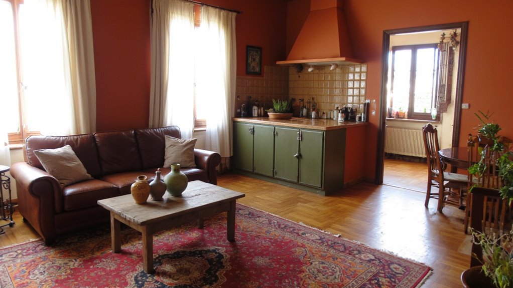 earthy tones create warmth