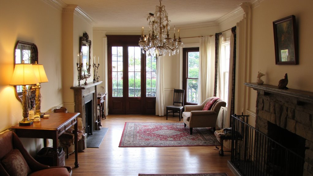 elegant chandelier and sconces