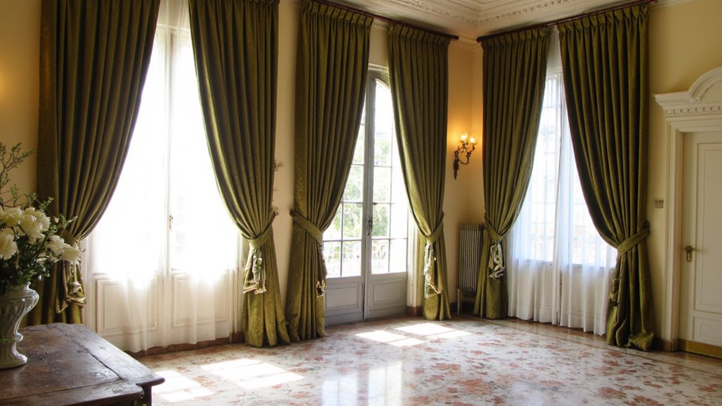 elegant drapery enhances sophistication