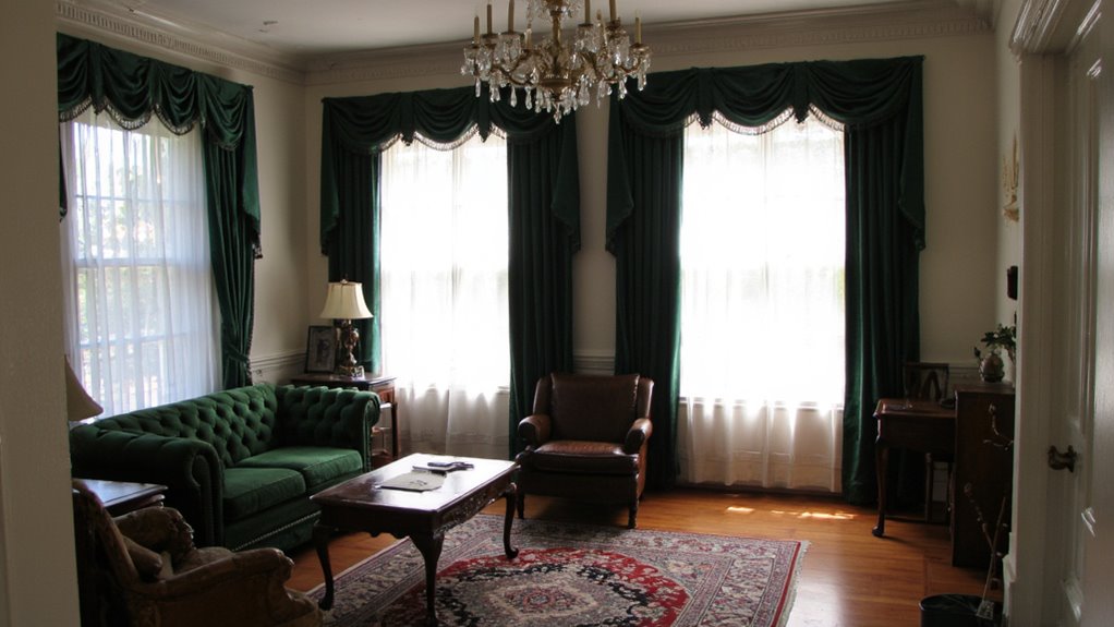 elegant layered window treatments