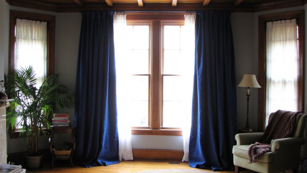 elegant layered window treatments