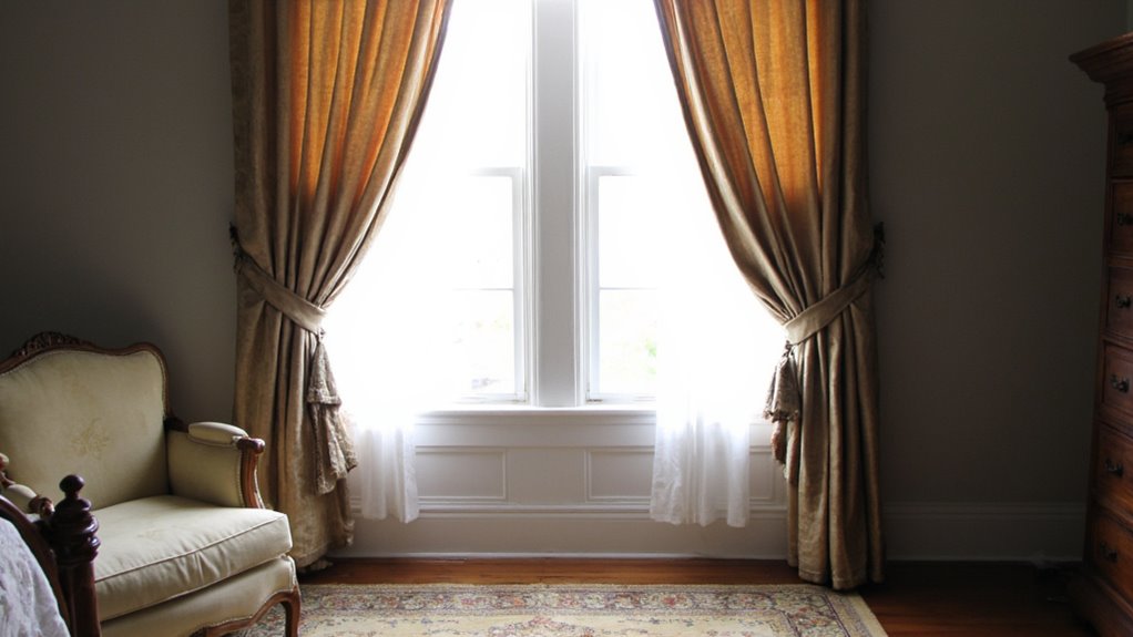 elegant layered window treatments
