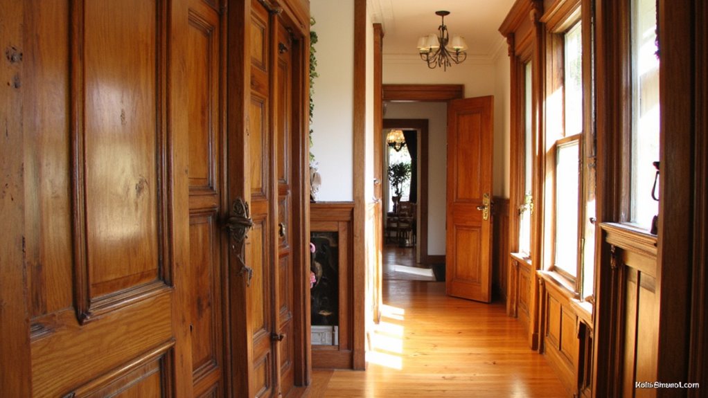 elegant wood trimmed doors