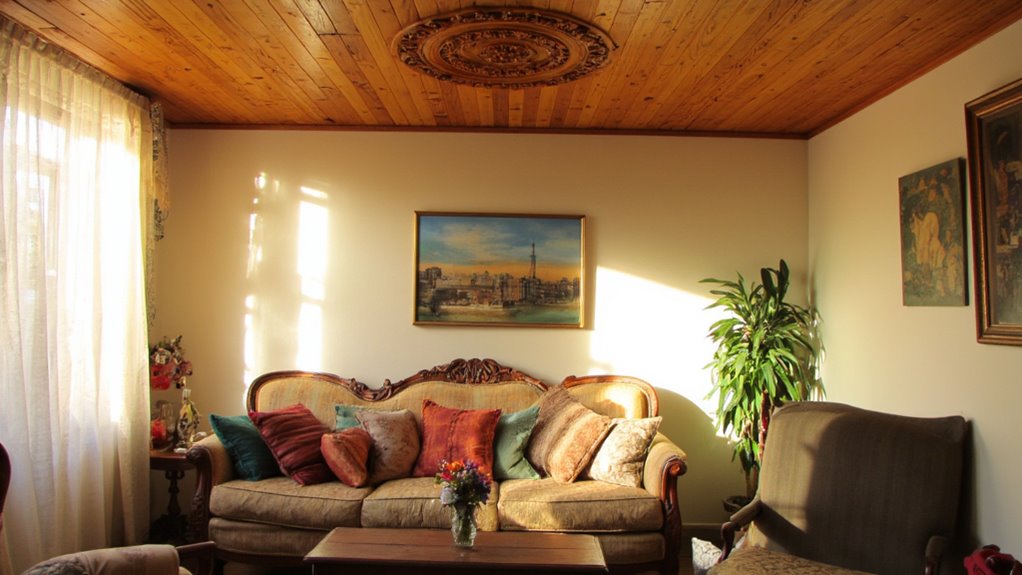 elegant wooden ceiling enhancements