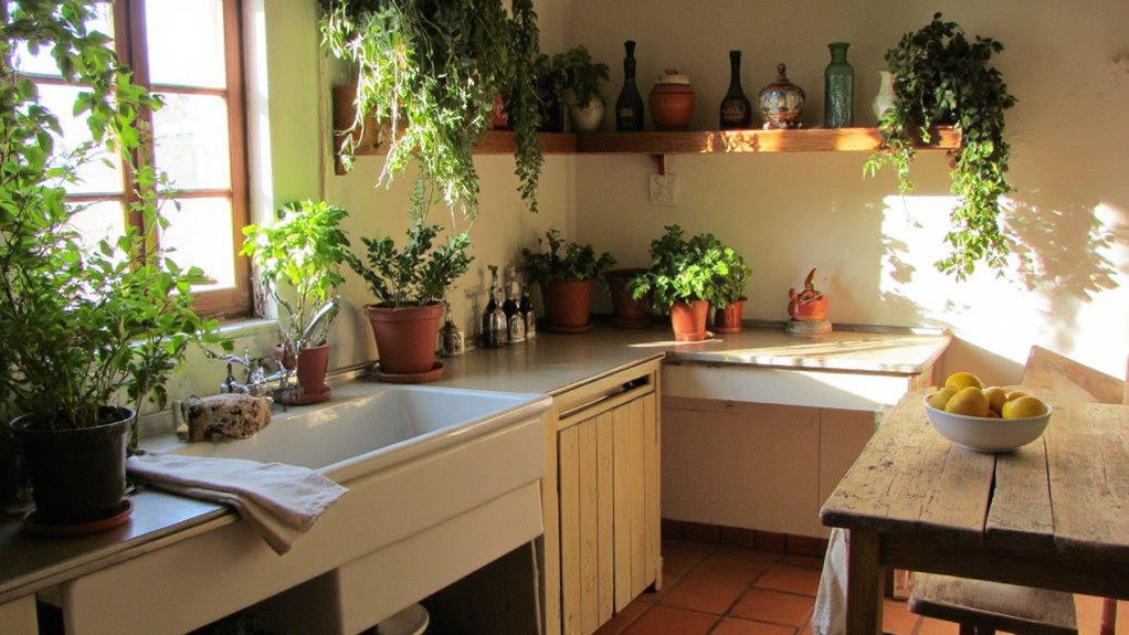enhance kitchen with greenery