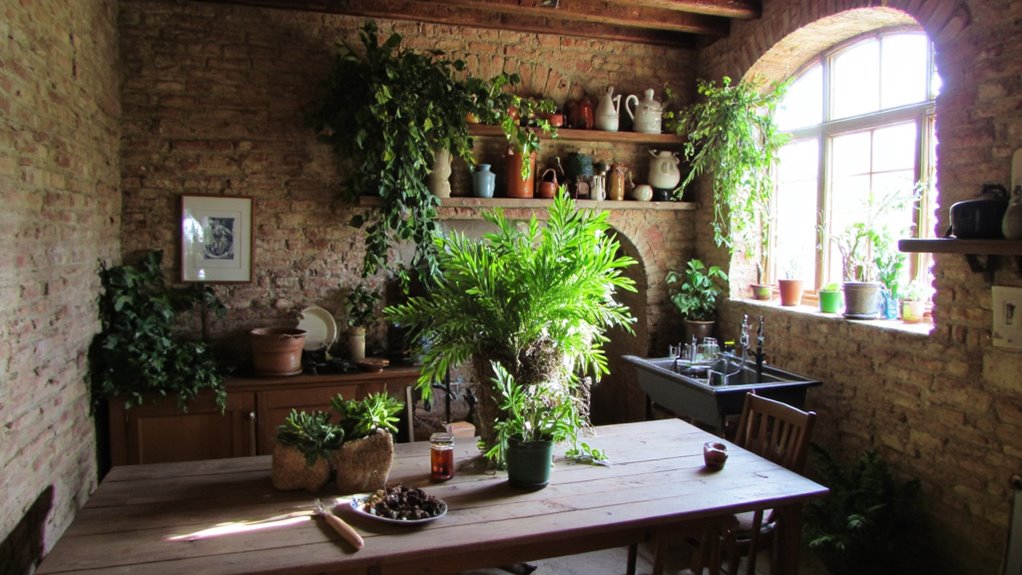 enhance warmth with greenery