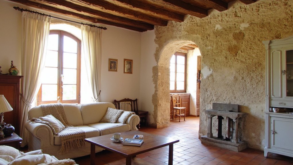 exposed beams add warmth