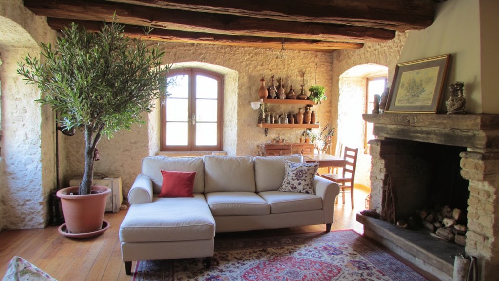 exposed wooden beams charm