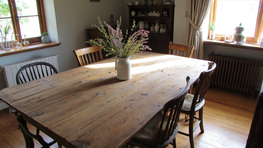 farmhouse dining table warmth