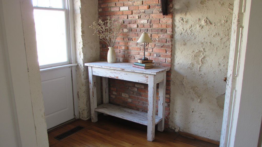 functional rustic console table