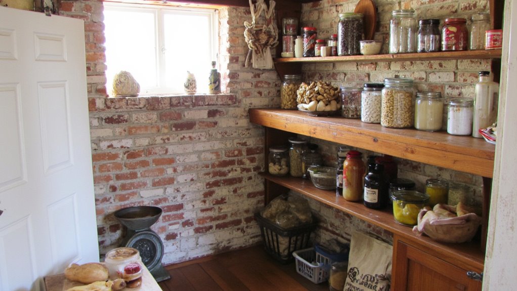 functional rustic pantry organization