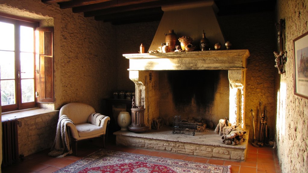 grand fireplace focal point