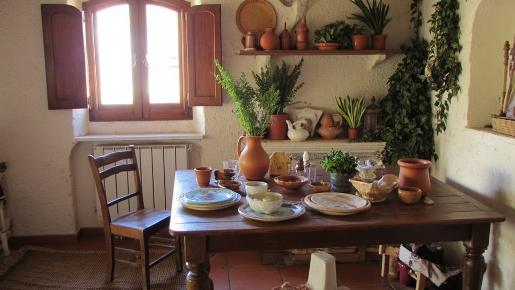 handcrafted pottery adds character