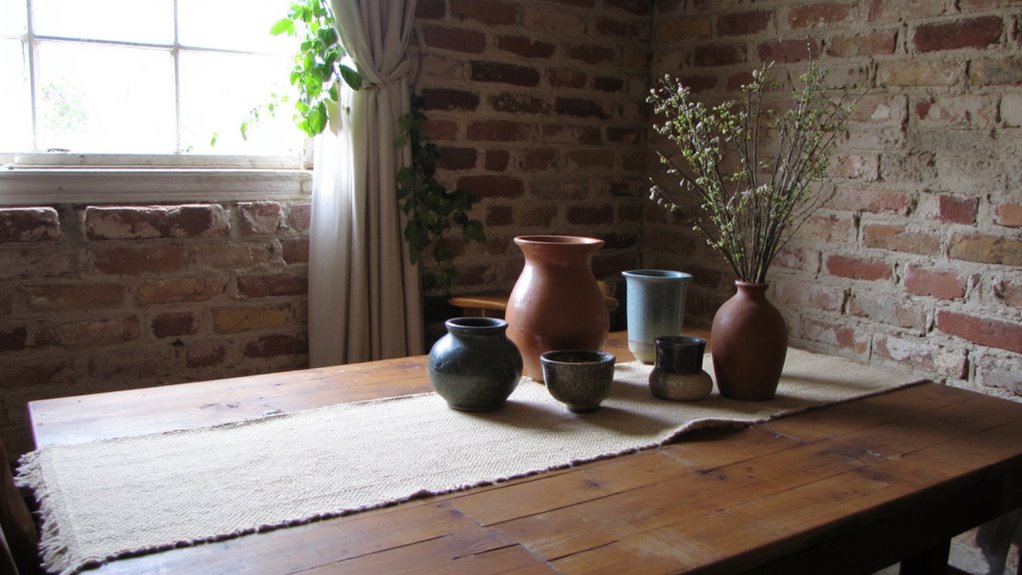 handmade pottery adds warmth