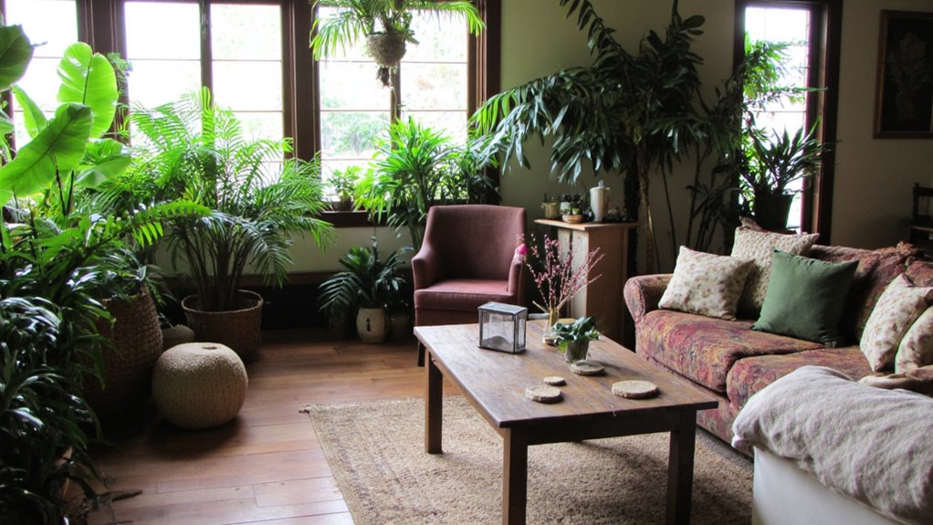indoor greenery and warmth
