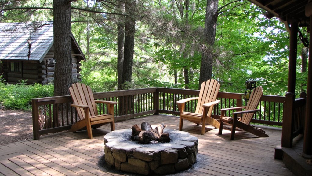 inviting rustic outdoor retreat