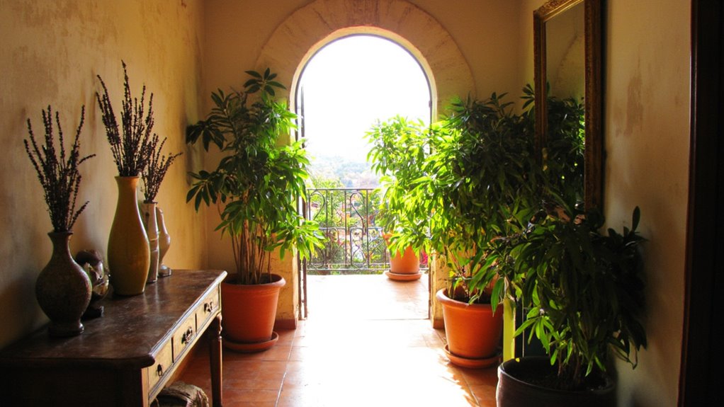 italian inspired indoor greenery