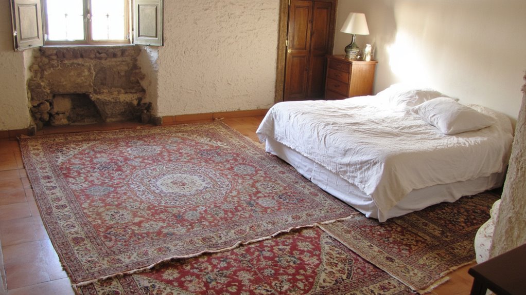 layered rugs enhance comfort