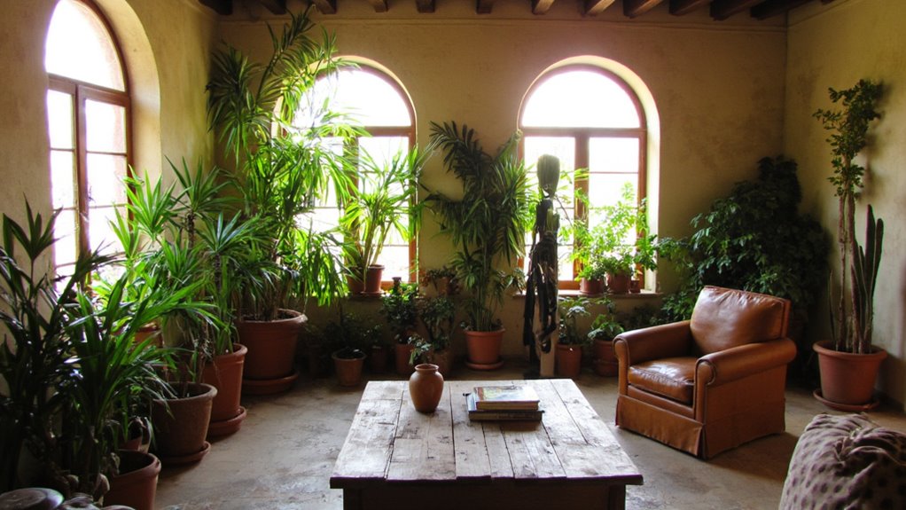 lush greenery enhances ambiance