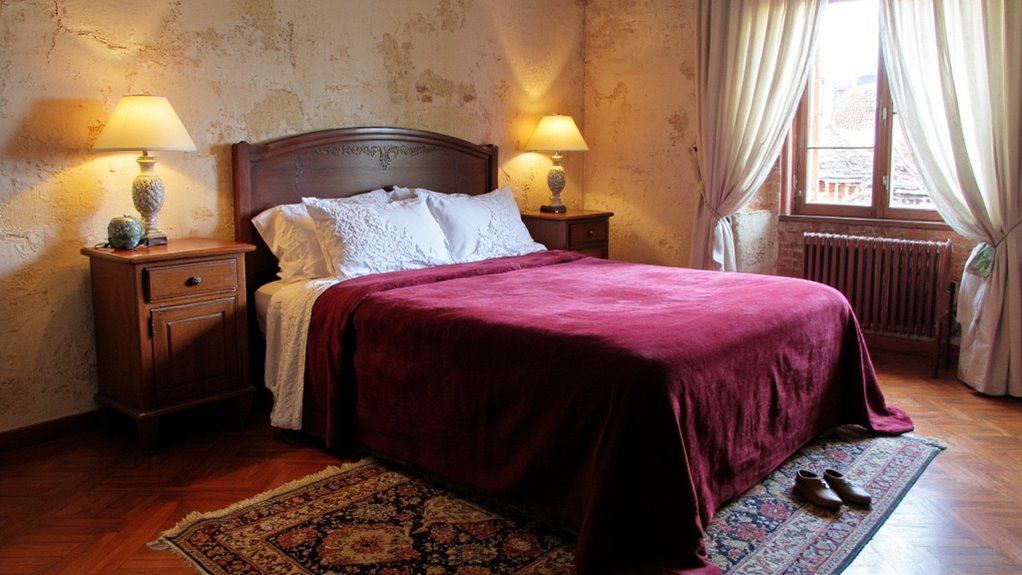 luxurious fabrics create intimacy